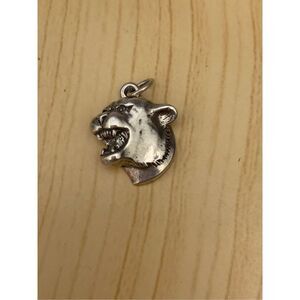 925 Cougar Head Sterling Silver Jewelry Charm